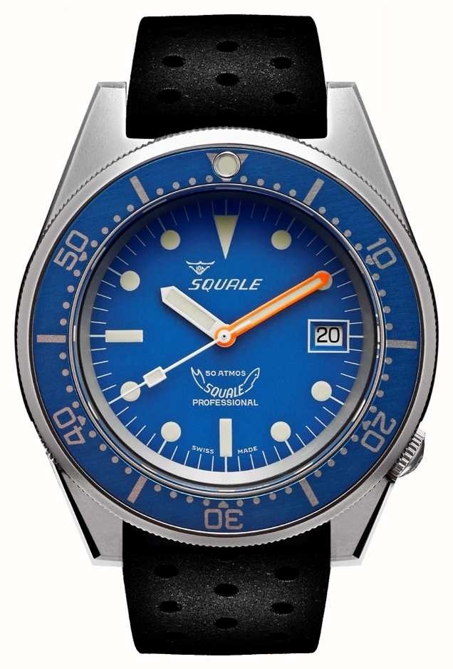 Squale 1521 · Blue Blasted · Automatique · 500m · Cadran Bleu Sablé · Bracelet Acier