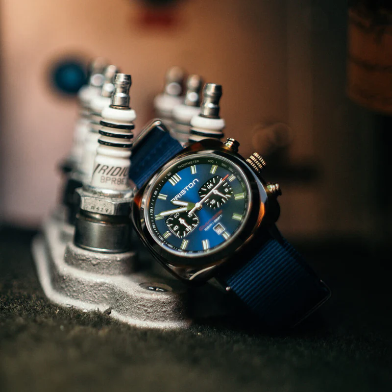 Briston · Clubmaster Sport 42mm · Navy/Bleu · Quartz — vue 4