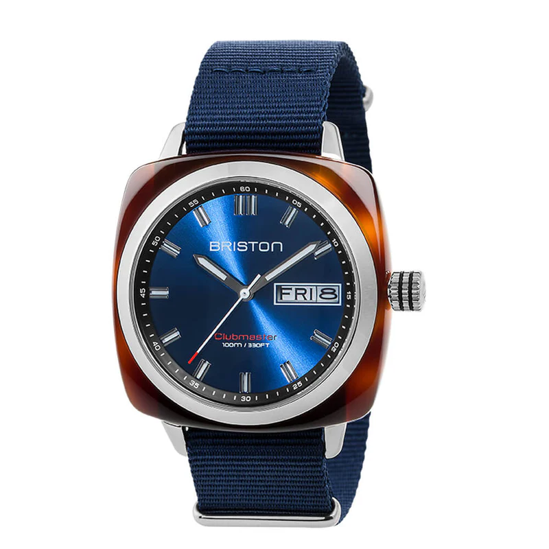 Briston · Clubmaster Sport HMS 42mm · Bleu · Quartz