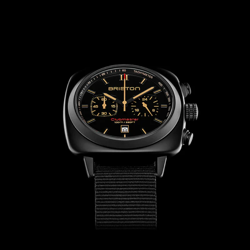 Briston · Clubmaster Sport 42mm · Noir Mat · Quartz — vue 2
