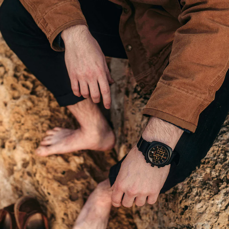 Briston · Clubmaster Sport 42mm · Noir Mat · Quartz — vue 3