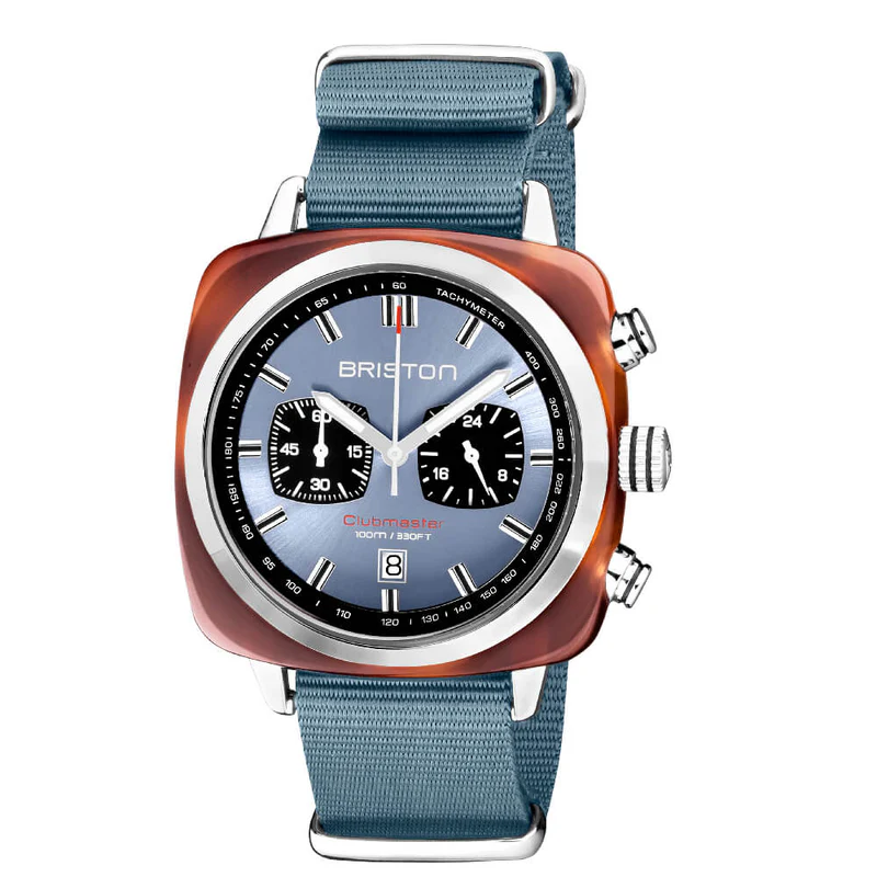 Briston · Clubmaster Sport 42mm · Bleu Glacier · Quartz