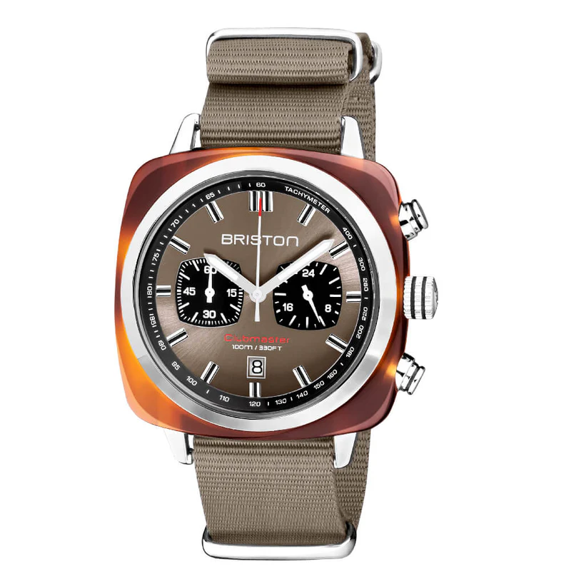 Briston · Clubmaster Sport 42mm · Gris Taupe · Quartz