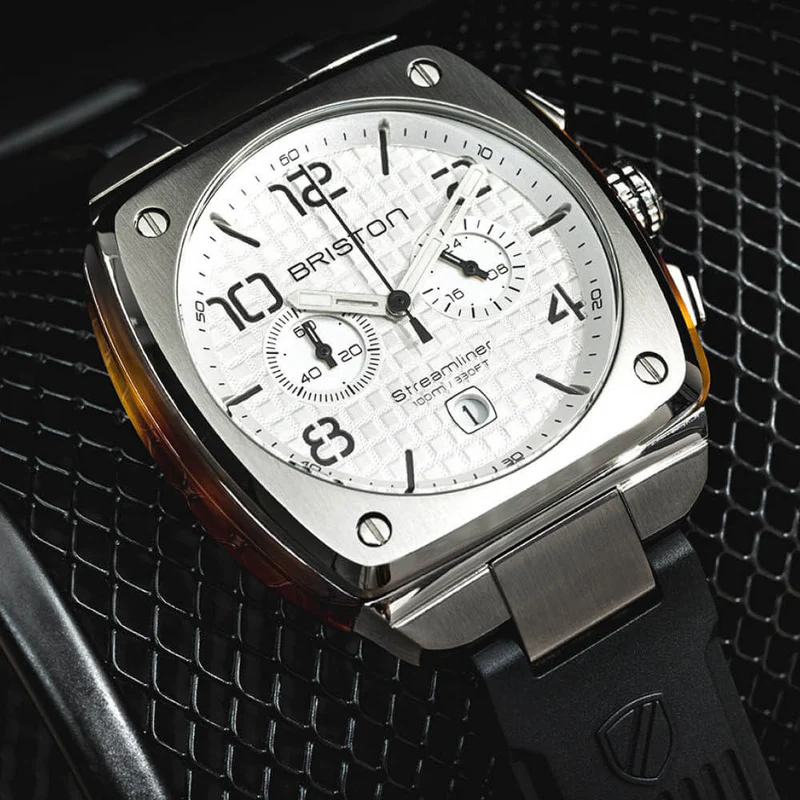 Briston · Streamliner Urban 42mm · Blanc · Quartz — vue 3