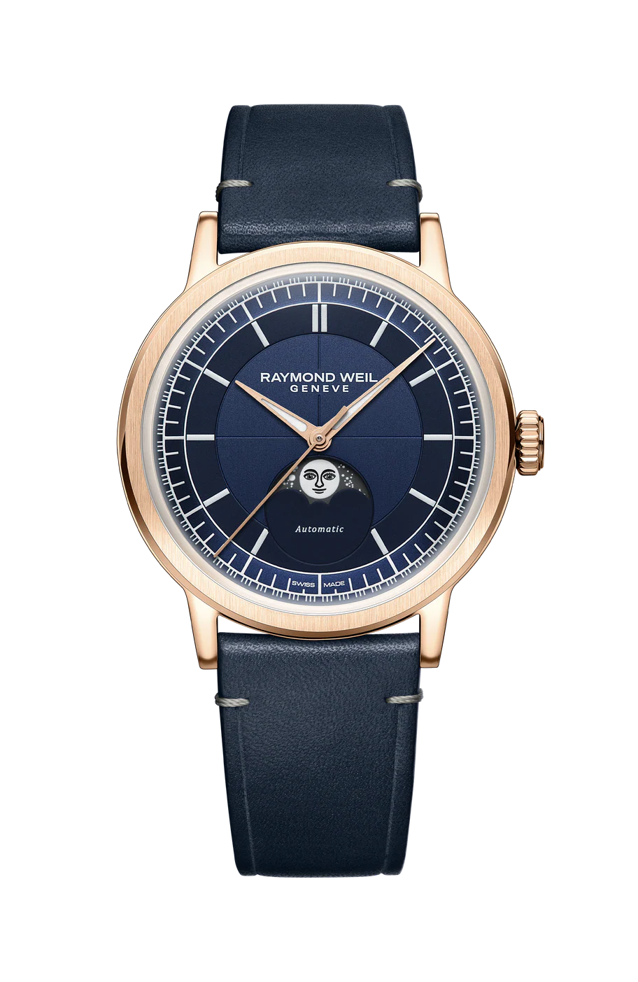 Raymond Weil Freelancer · Moonphase · 42mm · Cadran Gris · Cuir