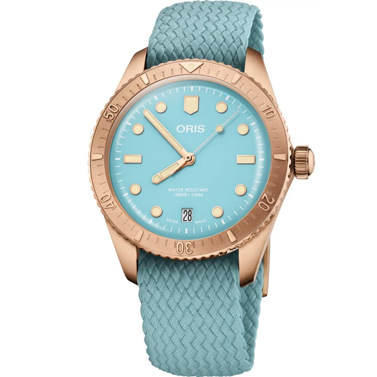 Oris Divers Sixty-Five · Cotton Candy · 38mm · Cadran Rose · Bracelet Perlon