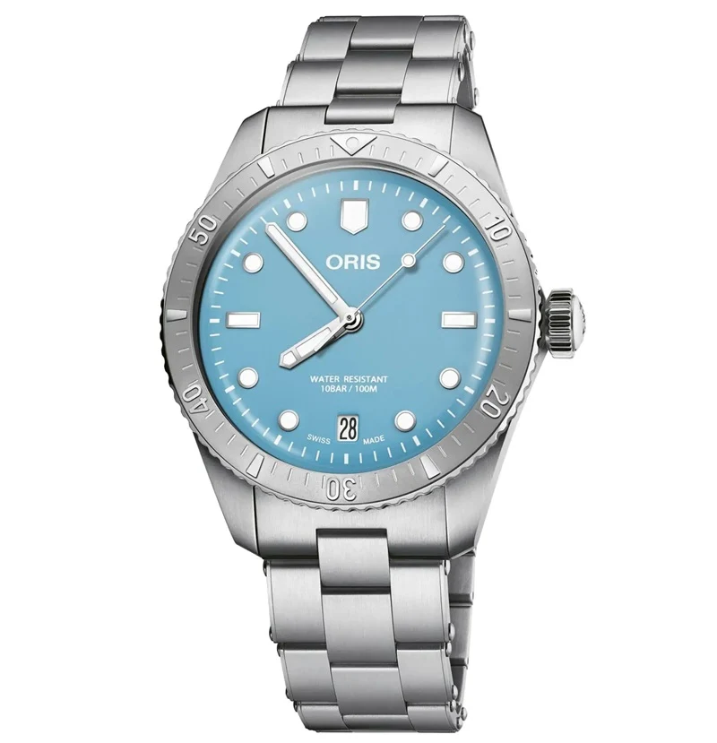 Oris Divers Sixty-Five · Cotton Candy · 38mm · Cadran Vert Pastel · Bracelet Acier