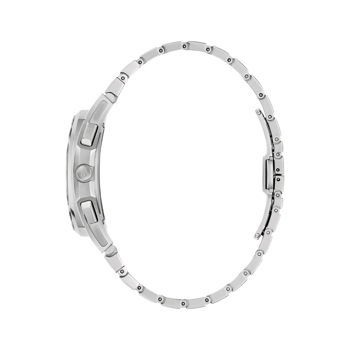 Bulova CURV · Chronographe 262kHz · 41mm · Cadran Bleu Translucide · Bracelet Acier — vue 2