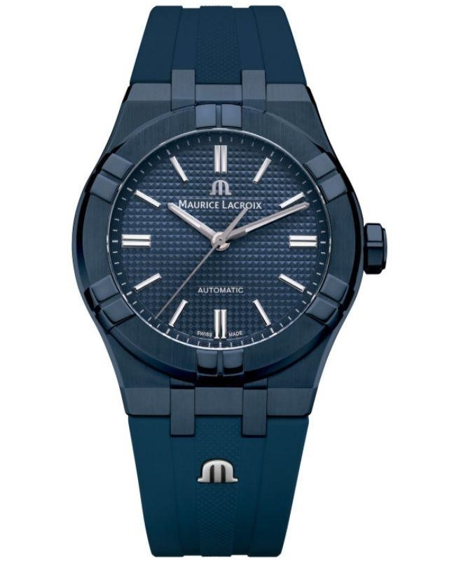 Maurice Lacroix Aikon · Automatique · PVD Bleu Nuit · 42mm · Cadran Bleu · Caoutchouc