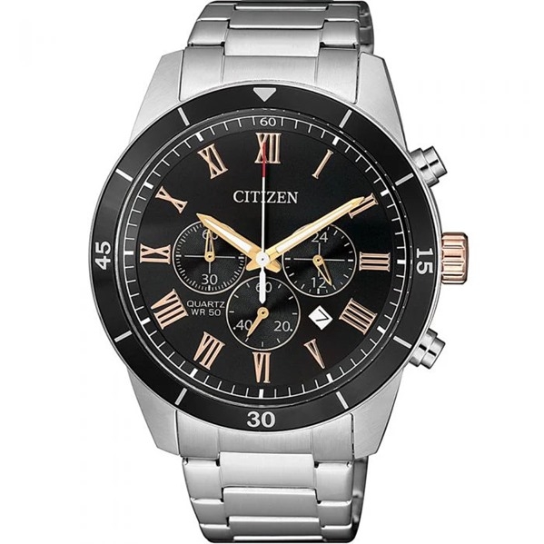 Citizen Eco-Drive · Chronographe Solaire · Cadran Champagne · Bracelet Acier