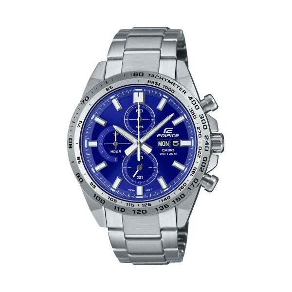 Casio Edifice · Sport Chronographe · 42mm · Cadran Bleu · Bracelet Acier