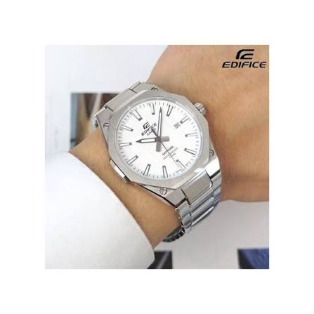 Casio Edifice · Classic Slim · 39,9mm · Cadran Crème · Bracelet Acier · Saphir — vue 3