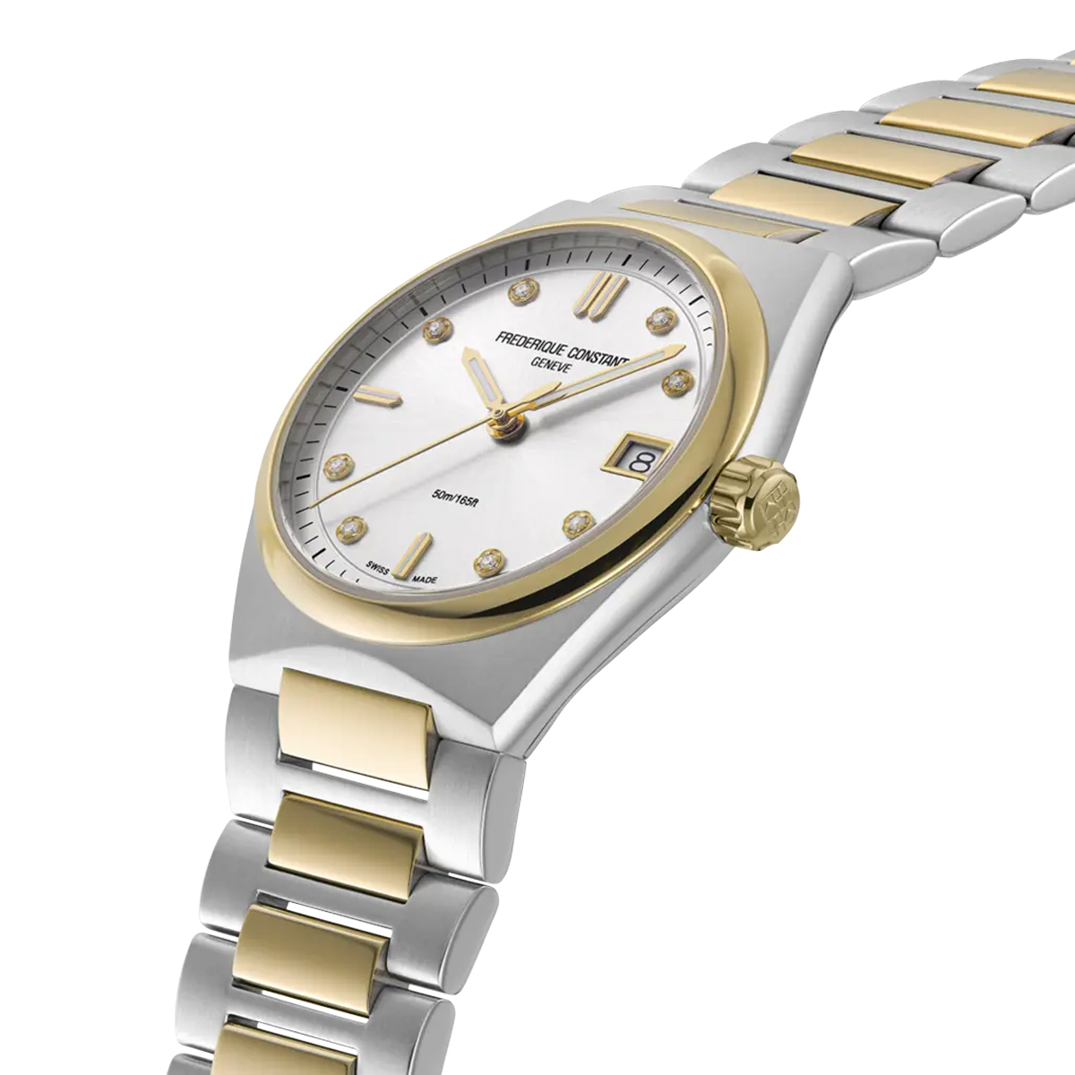 Frédérique Constant Highlife · Quartz · Dame · Cadran Vert · Bracelet Acier Intégré — vue 2