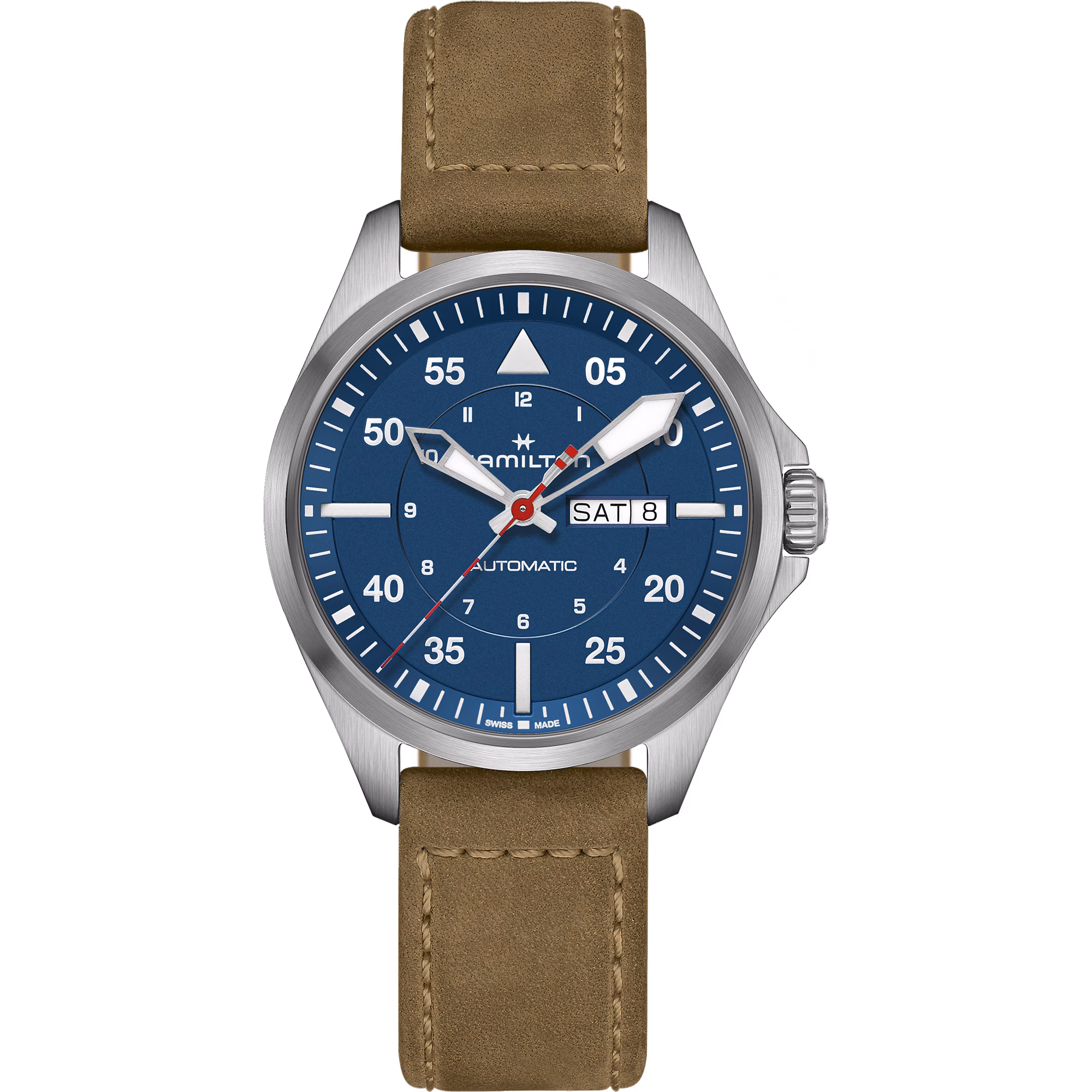 Hamilton Khaki Aviation Pilot Day-Date · Air-Glaciers Édition Spéciale · 42mm Titane · Cadran Bleu — vue 2