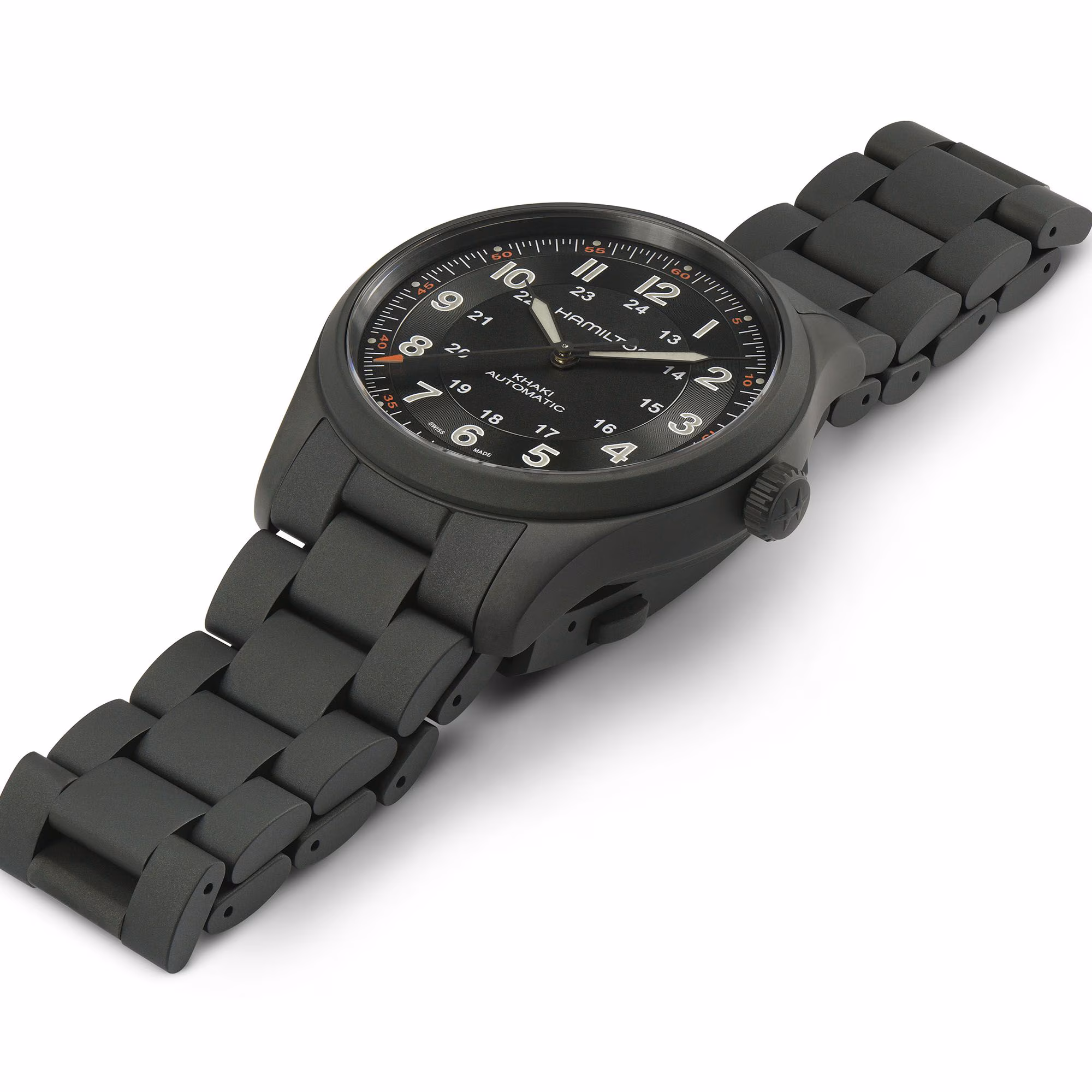Hamilton Khaki Field Titanium · PVD Noir · 38mm · Cadran Noir · Bracelet Titane — vue 2