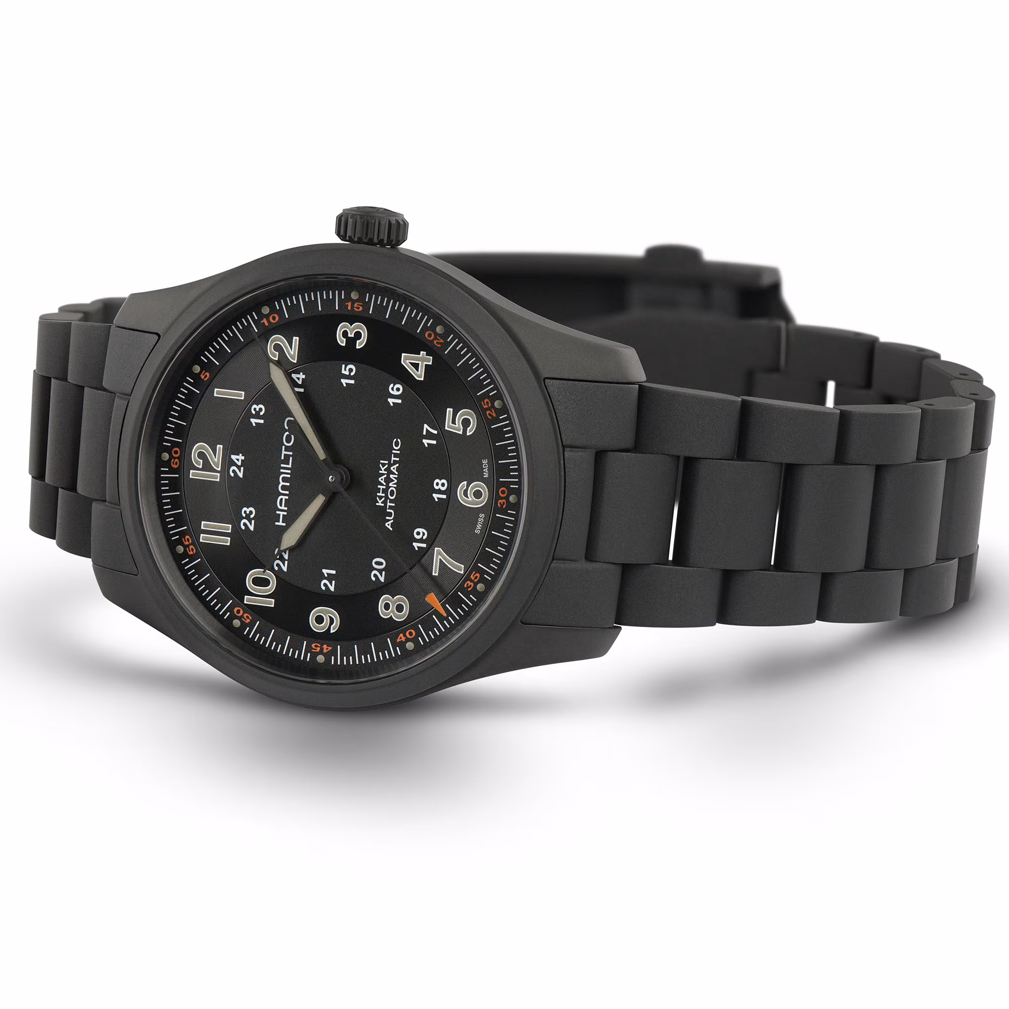 Hamilton Khaki Field Titanium · PVD Noir · 38mm · Cadran Noir · Bracelet Titane — vue 5