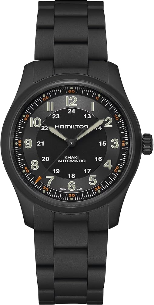 Hamilton Khaki Field Titanium · PVD Noir · 38mm · Cadran Noir · Bracelet Titane