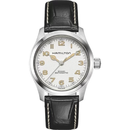 Hamilton Khaki Field Murph · 38mm · Cadran Blanc · Cuir Noir