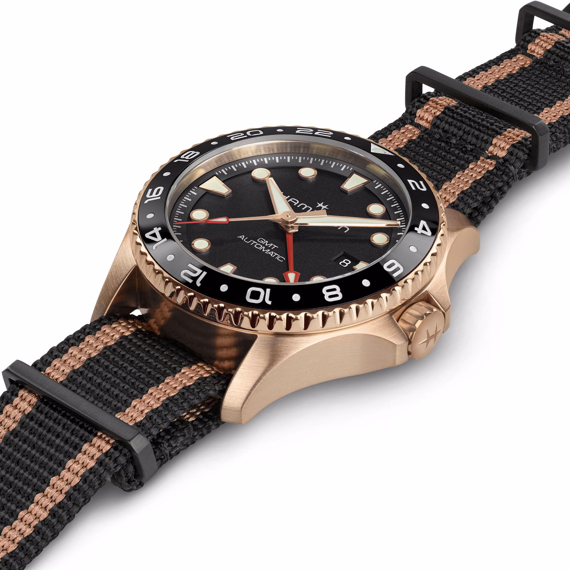 Hamilton Khaki Navy Scuba GMT · Bronze Automatique — vue 2