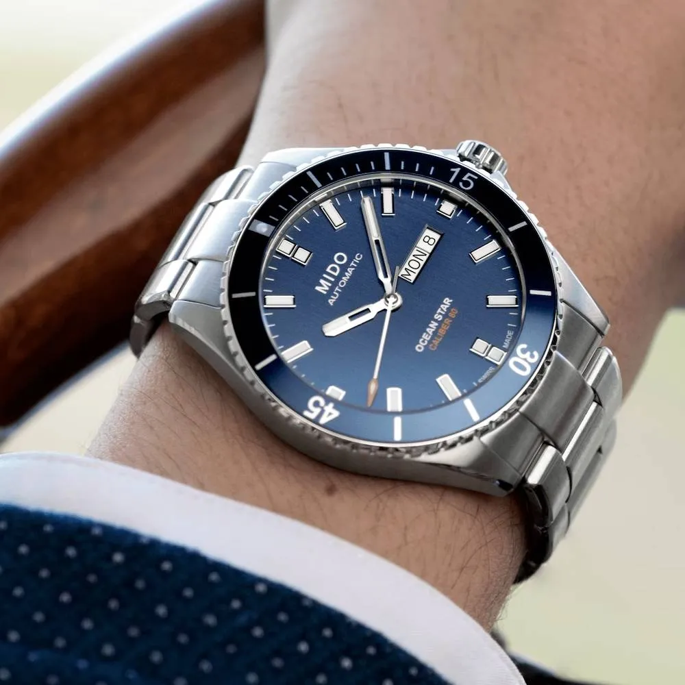 Mido Ocean Star 200 · Cadran Noir · Bracelet Acier · 42.5mm