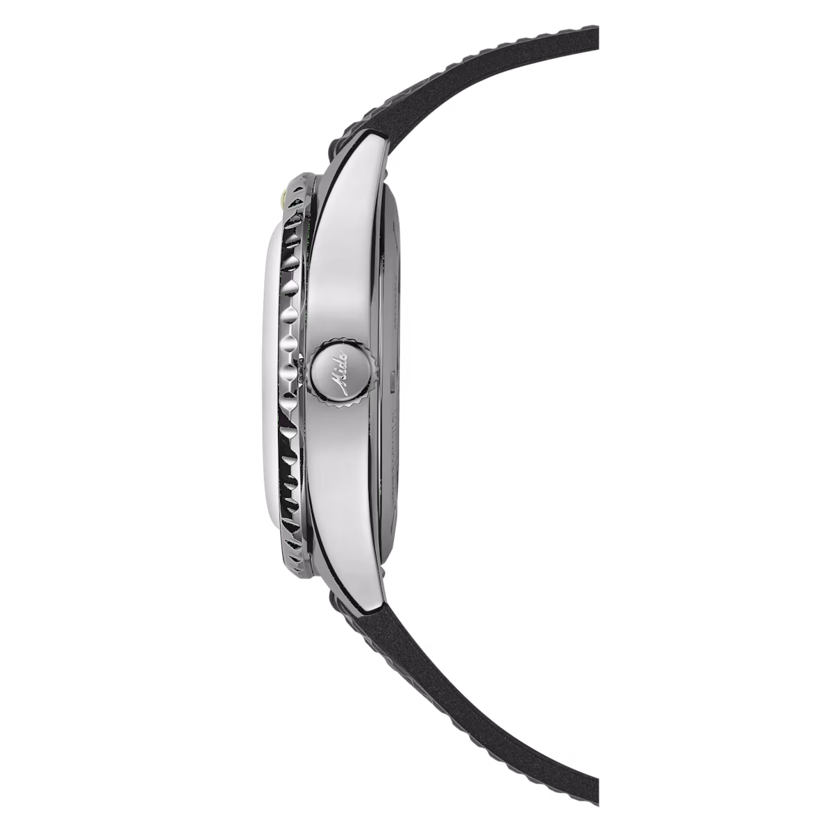 Mido Ocean Star Decompression Worldtimer · Cadran Noir · Caoutchouc + Maille Milanaise Incluse — vue 3