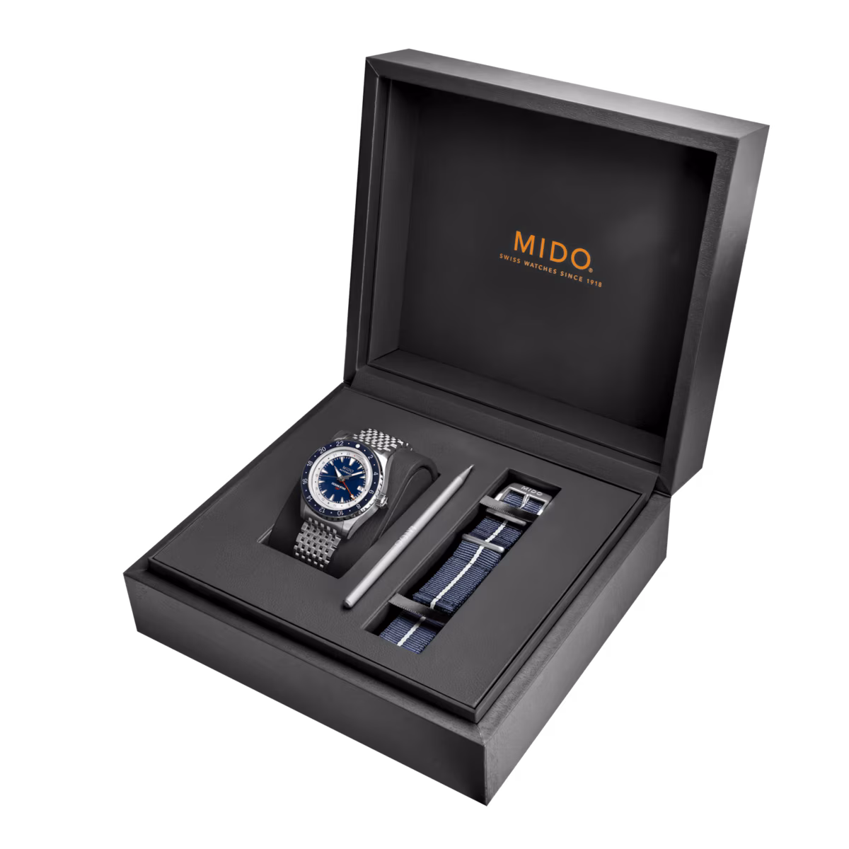 Mido Ocean Star GMT · Édition Spéciale · Cadran Bleu · Bracelet Acier · 40.5mm — vue 5
