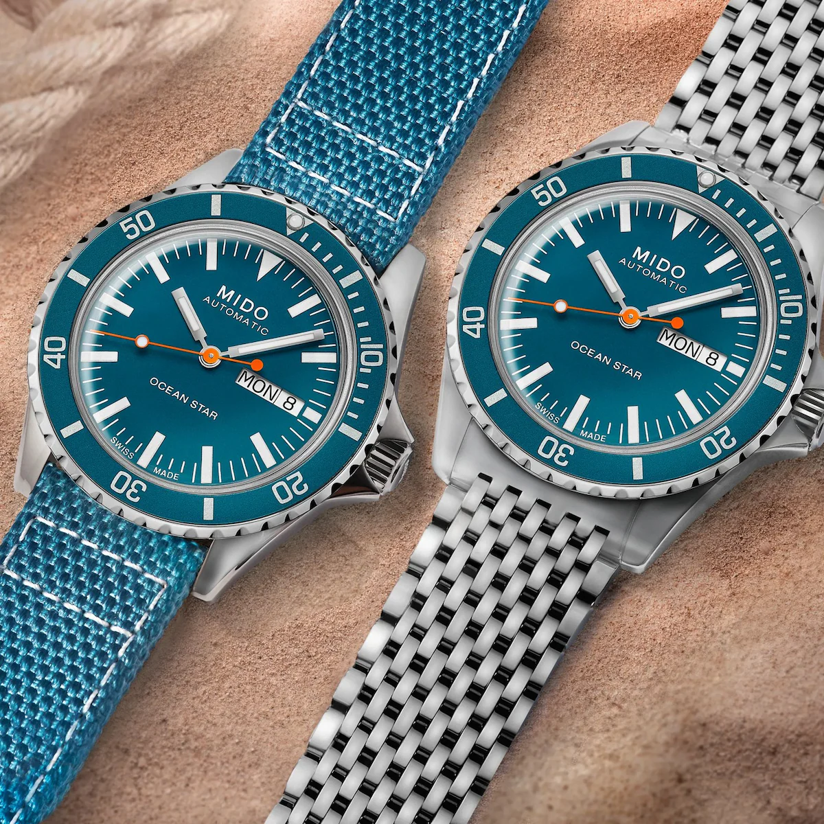 Mido Ocean Star Tribute · Cadran Bleu · Bracelet Acier · 40.5mm — vue 5