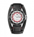 Mido Ocean Star Worldtimer · Cadran Argenté Damier Noir/Rouge · Cuir Bund · 40.5mm