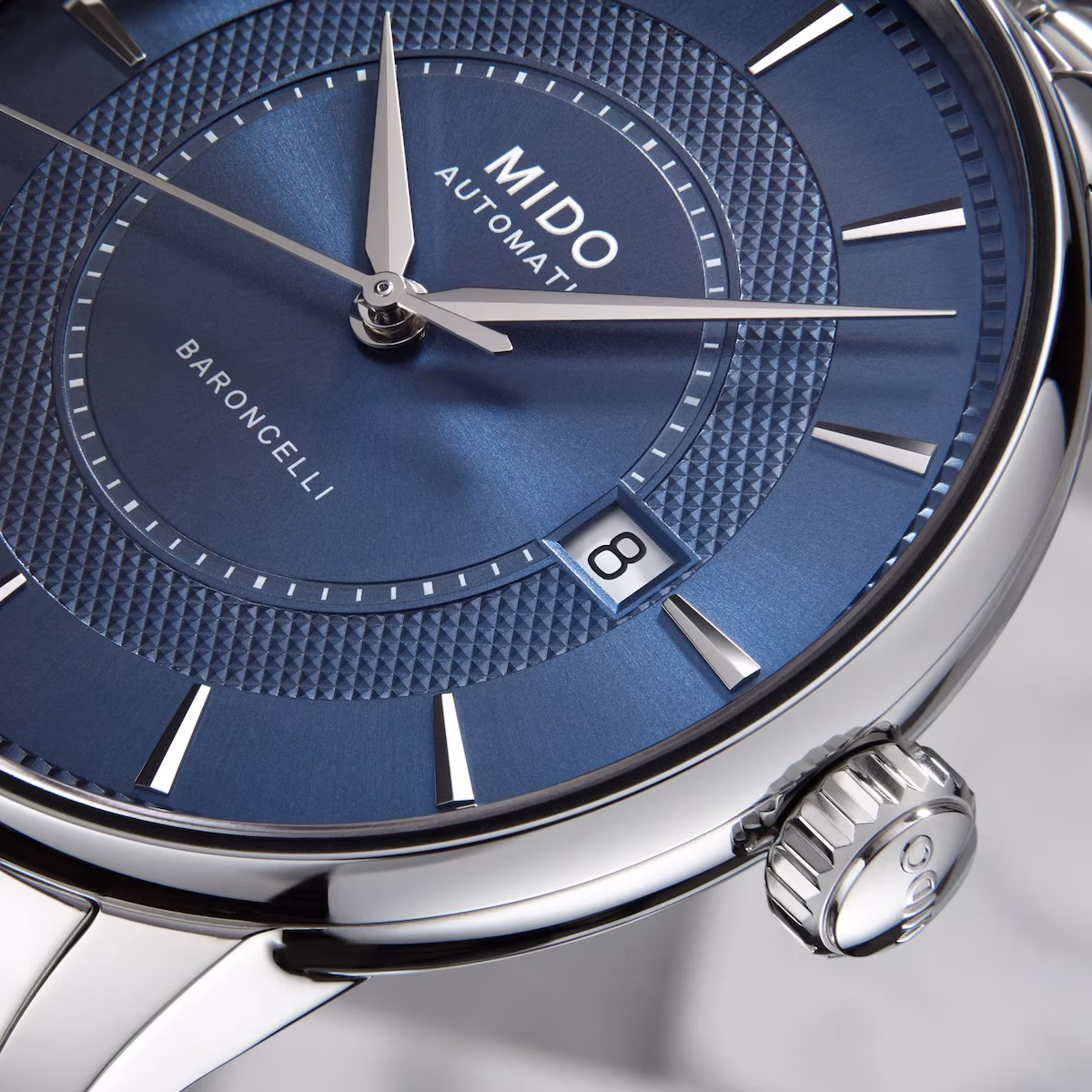 Mido Baroncelli Signature · Cadran Bleu · Bracelet Acier · 39mm — vue 5