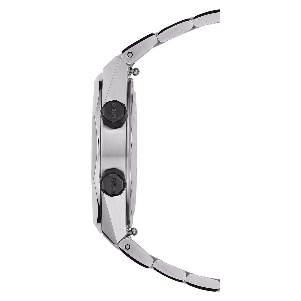Mido Multifort 8 Two Crowns · Cadran Noir · Bracelet Acier · 38.4mm — vue 3