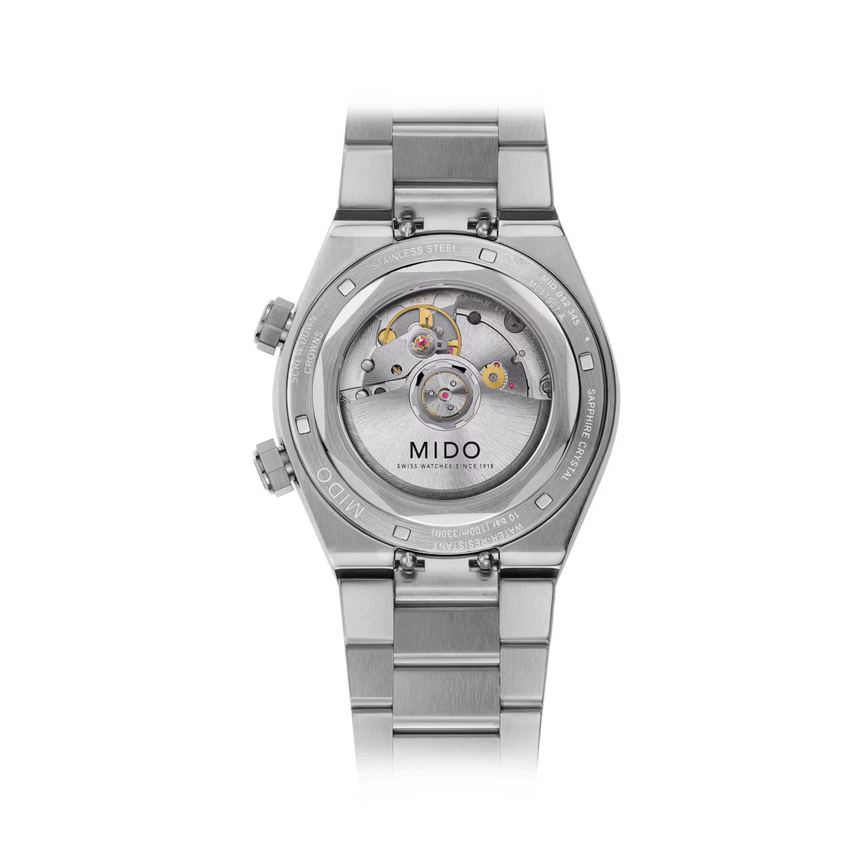 Mido Multifort 8 Two Crowns · Cadran Gris · Bracelet Acier · 38.4mm