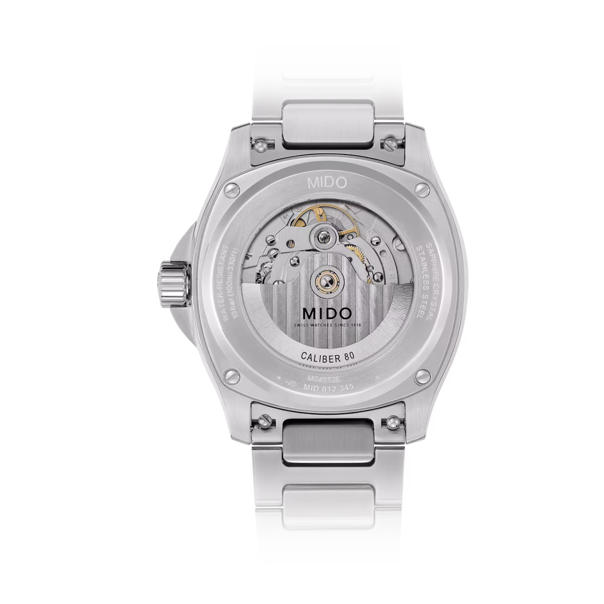 Mido Multifort TV Big Date · Cadran Gris Dégradé · Bracelet Acier · 39.2x40mm — vue 3