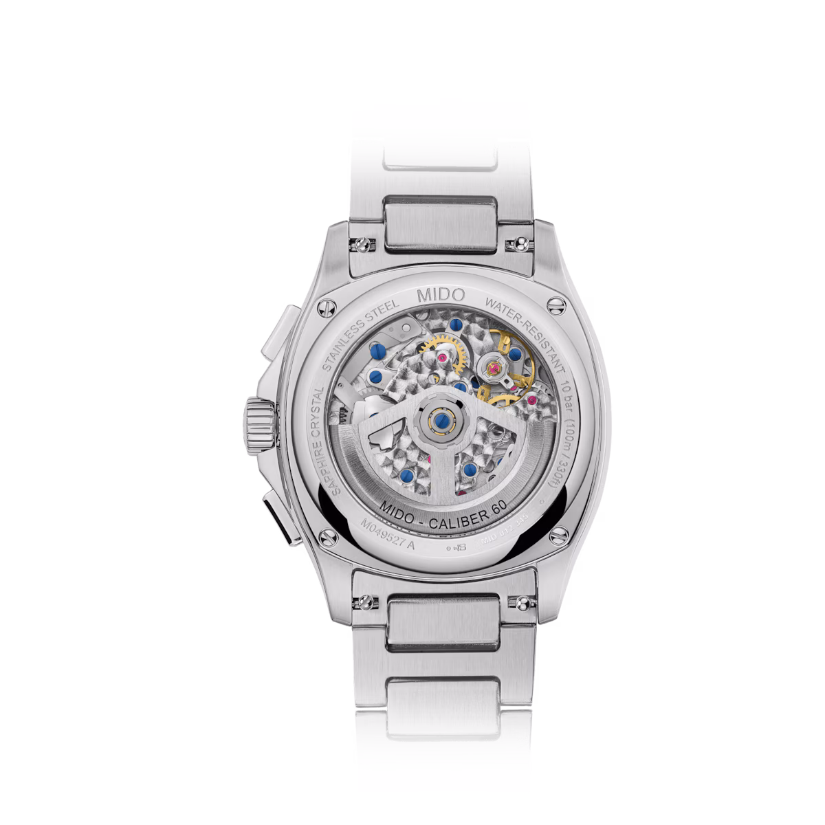 Mido Multifort TV Big Date Chronograph · Cadran Noir · Bracelet Acier · 42x44mm — vue 2