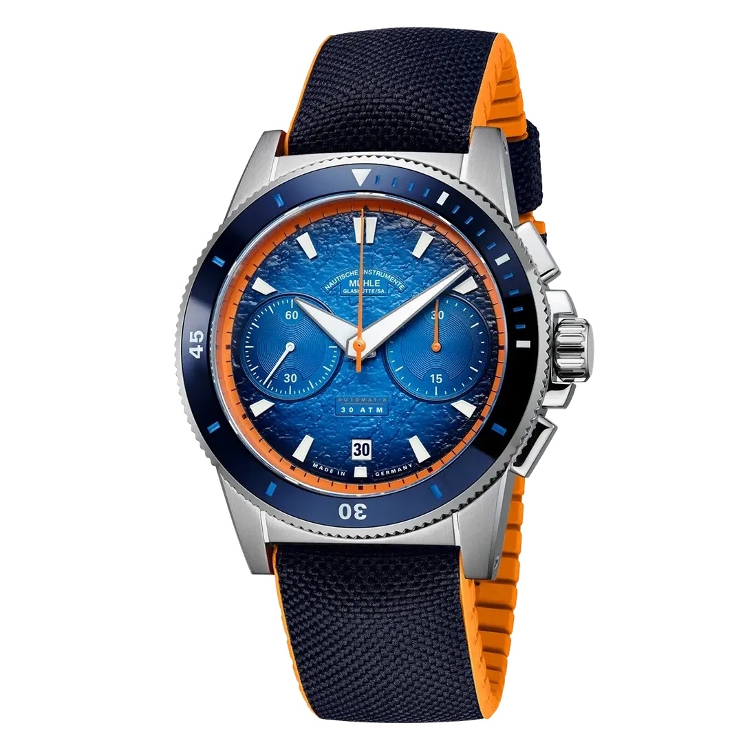 Mühle-Glashütte Sportivo · Active Chronographe · Automatique · Cadran Noir · Bracelet Acier