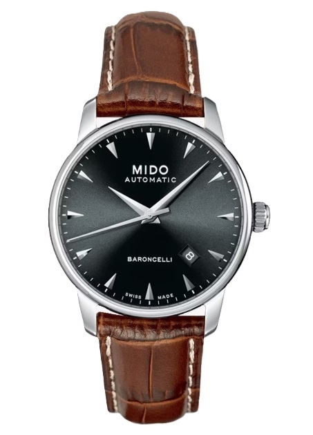 Mido Baroncelli · Cadran Noir · Cuir Brun · Automatique — vue 3