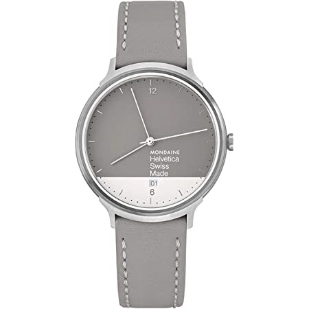 Mondaine Helvetica No.1 Light · Graphic Edition · Quartz · 38mm · Cadran Gris · Cuir Gris
