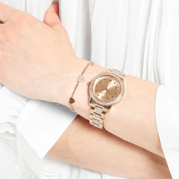 Michael Kors Tibby · Quartz 34mm · Or Rose · Pack Bracelet Inclus — vue 3