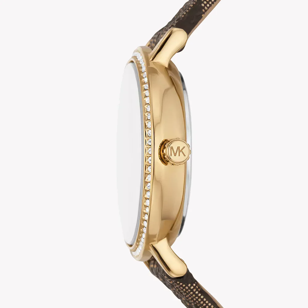 Michael Kors Addyson · Quartz 32mm · Or · Coffret Cuir Marron — vue 3