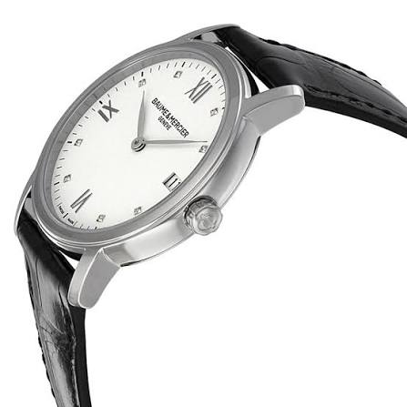 Baume & Mercier Classima · 33mm · Dame · 8 Diamants · Cadran Blanc · Cuir Alligator — vue 4