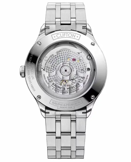 Baume & Mercier Clifton Baumatic COSC · 40mm · Cadran Gris Fumé Dégradé · Bracelet Acier — vue 2