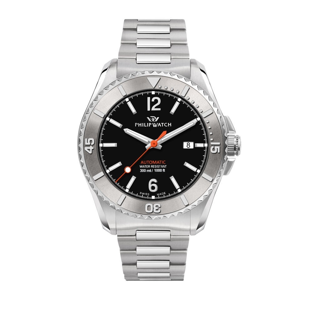 Philip Watch Amalfi · Automatique · 43mm · Cadran Bleu · Bracelet Acier