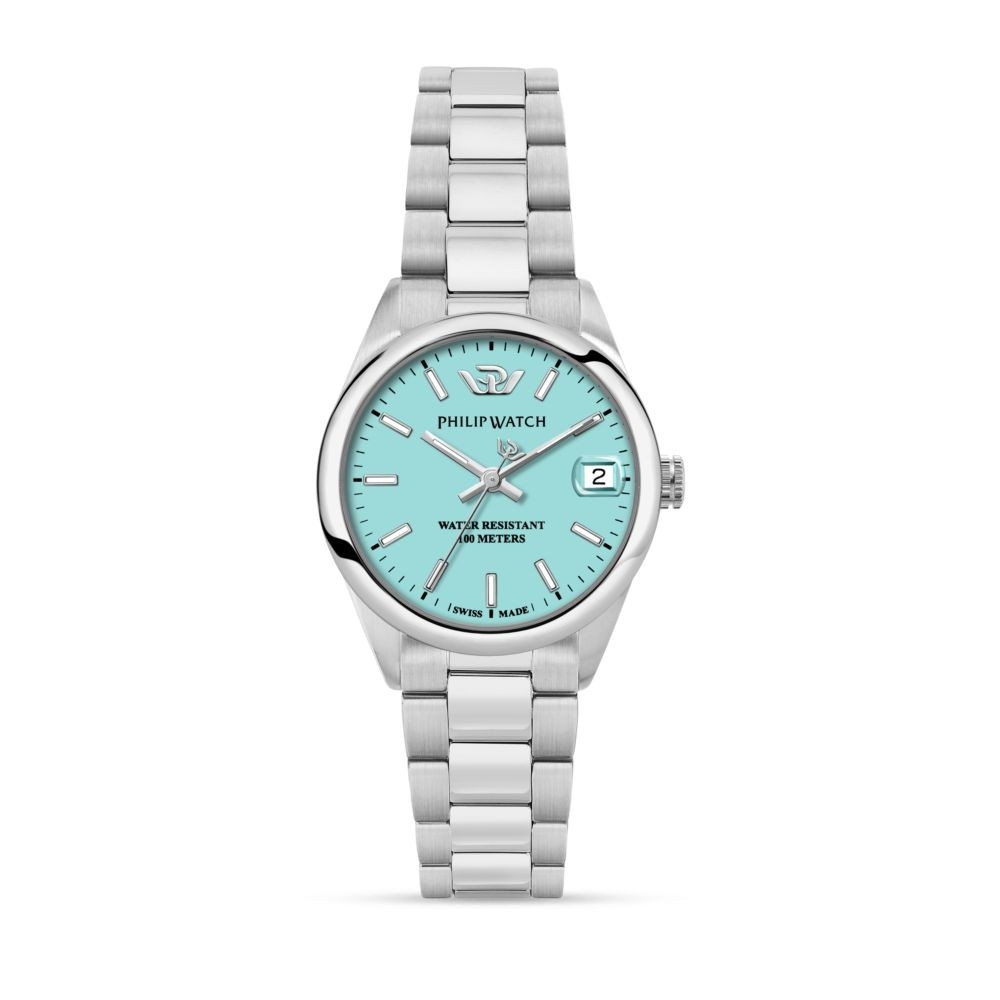 Philip Watch Caribe Urban · Quartz · 32mm · Cadran Turquoise · Bracelet Acier · Dame