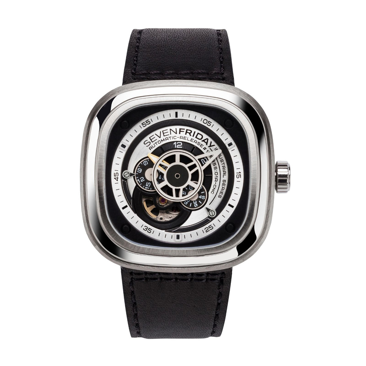 SevenFriday P-Series · P1B/01 · Design Industriel · Automatique · Cuir