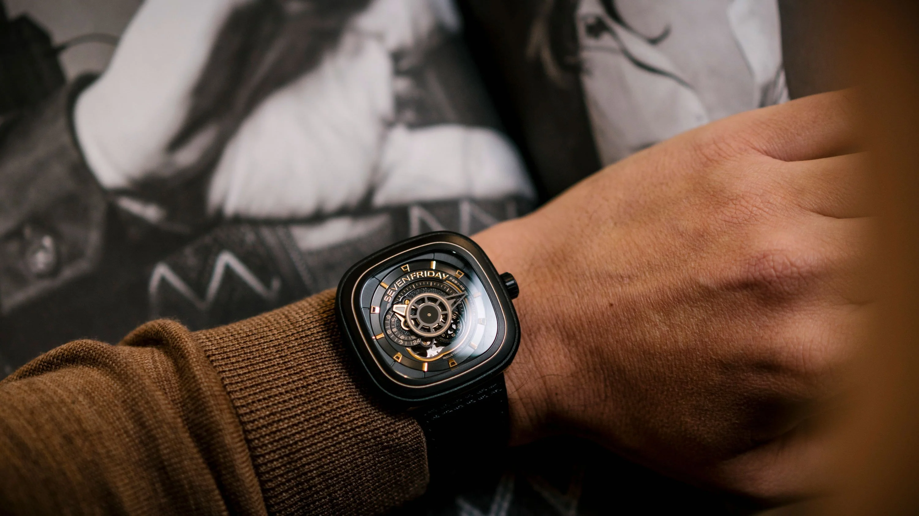 SevenFriday P-Series · P2B/02 Bank Vault · Automatique · Cuir — vue 3