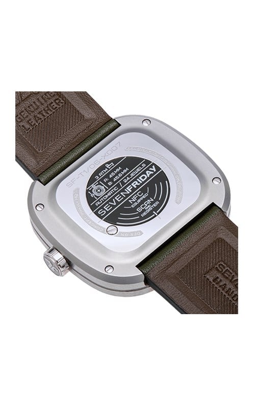SevenFriday T-Series · T1/06 Green-T · Design Industriel · Automatique · Cuir Vert — vue 2