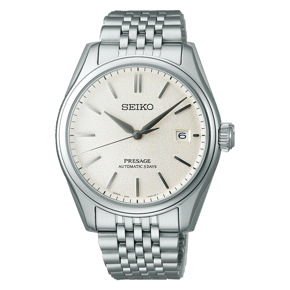 Seiko Presage Classic · Soie Japonaise « Shiro-iro » · Cadran Blanc · Bracelet Acier · 40.2mm
