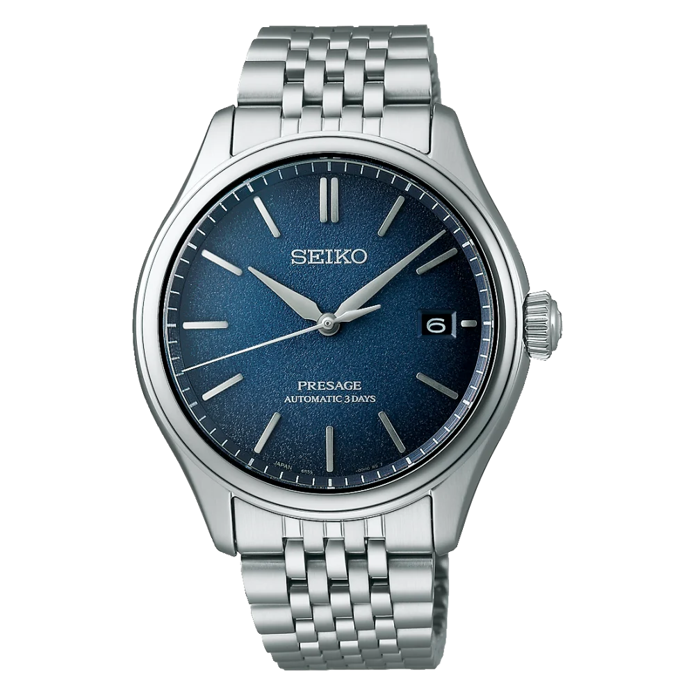 Seiko Presage Classic · Soie Japonaise « Ai-iro » · Cadran Bleu Indigo · Bracelet Acier · 40.2mm