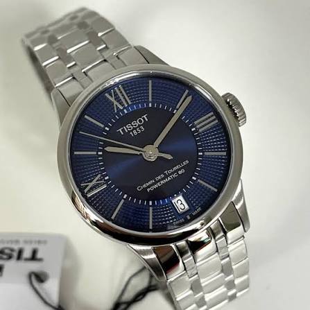 Tissot Chemin des Tourelles · PM80 · Acier · Cadran Bleu · 32mm — vue 2