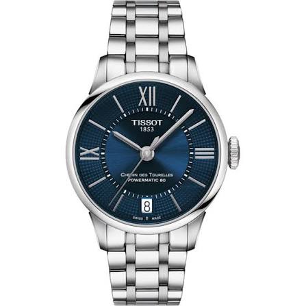 Tissot Chemin des Tourelles · PM80 · Acier · Cadran Bleu · 32mm