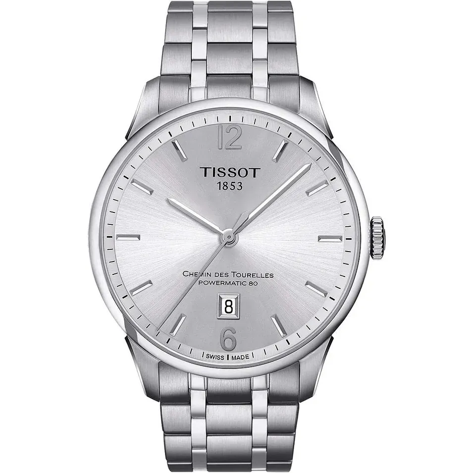 Tissot Chemin des Tourelles · PM80 · Acier · Cadran Argenté · 42mm